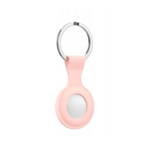 Icon Silicone Case with Keychain for Apple AirTag - Cover with Keychain Ring - Pink