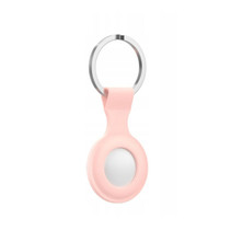 Icon Silicone Case with Keychain for Apple AirTag - Cover with Keychain Ring - Pink