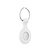 Icon Silicone Case with Keychain for Apple AirTag - Cover with Keychain Ring - White