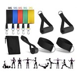 Weerstandsbanden set - Workout set met handvatten - 11-Delige Workout Fitness Set