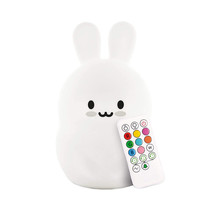 Rabbit bedside lamp night lamp with multicolored RGB LED lighting - Silicone