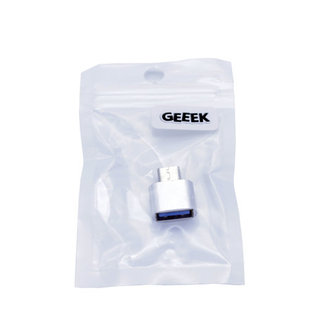 Geeek USB-C auf USB-A Adapter OTG Konverter USB 3.0 - USB-C auf USB-A Adapterstecker - Silber