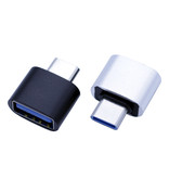 Geeek USB-C naar USB-A adapter OTG Converter USB 3.0 - USB-C naar USB-A Verloopstekker - Zilver