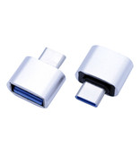 Geeek USB-C auf USB-A Adapter OTG Konverter USB 3.0 - USB-C auf USB-A Adapterstecker - Silber