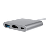 USB-C HDMI HUB - 3-in-1 Adapter - USB-C naar USB-A, HDMI & USB-C