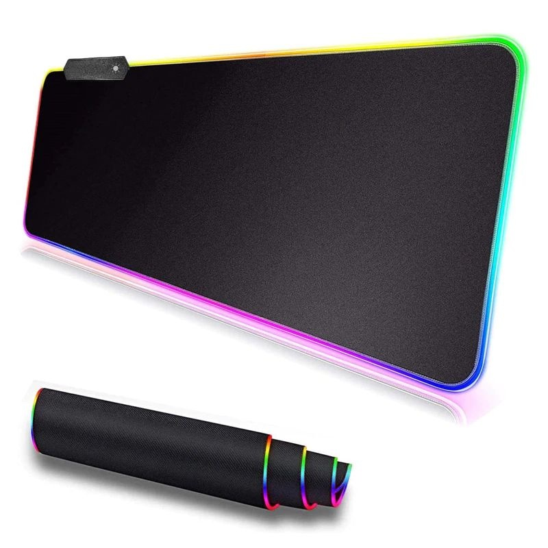 LED XXL Bunte Gaming Mauspad RGB Mauspad Tastatur Schreibtisch Anti Rutsch  Matte