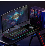 Gaming XXL Muismat RGB LED -  Muis en Toetsenbord Bureau Onderlegger