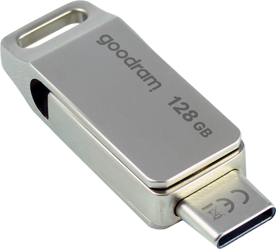 Goodram ODA3 USB flash drive 128 GB USB Type-A / USB Type-C 3.2 Gen 1 (3.1 Gen 1) Zilver