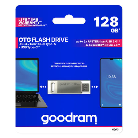 Goodram USB Stick Pen Drive 128GB USB 3.2 + USB-C ODA3