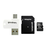 Goodram All-in-One MicroSD 32GB cl. 10 UHS-I + Adapter + Kartenleser - MicroSDHC