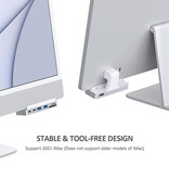 Geeek USB-C Hub - USB3.0 & Docking Station 7-in-1 voor Apple iMac 24"