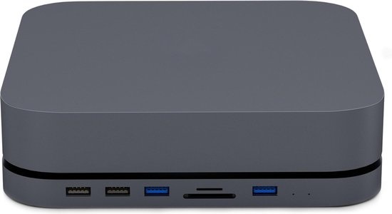 Geeek USB-C hub - USB3.0 docking station voor Apple Mac mini (2018 &2020 M1) incl. 2,5” SSD en HDD  behuizing - Spacegrijs - SD - MicroSD - USB3.0 - USB 2.0