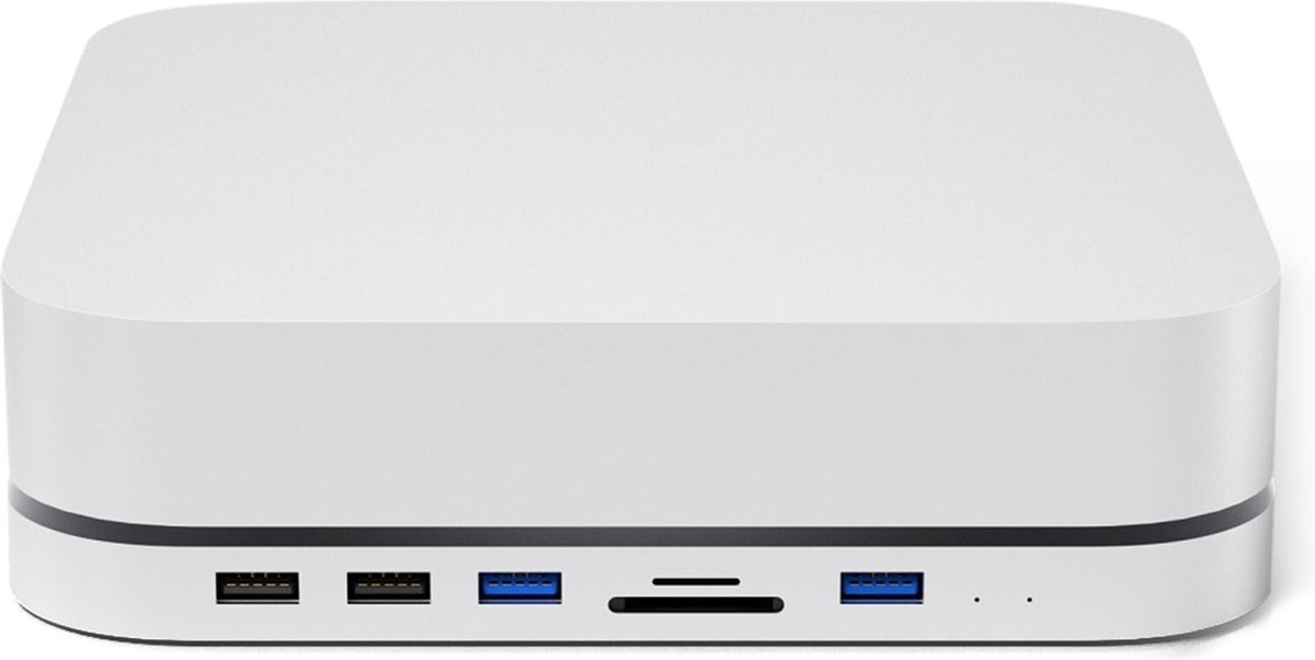 Geeek USB-C hub - USB3.0 docking station voor Apple Mac mini (2018 &2020 M1) incl. 2,5” SSD en HDD  behuizing - Zilver - SD - MicroSD - USB3.0 - USB 2.0