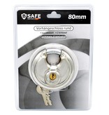 B-SAFE Padlock - Discus lock 80 mm - including 2 keys - stainless steel