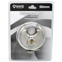 Padlock - Discus lock 90 mm - including 2 keys - stainless steel