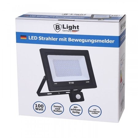 B-Light LED spotlight/floodlight with motion detector 100 watts - IP65 - cool white (6500 K)