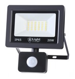 B-Light LED Strahler/Fluter mit Bewegungsmelder 20 Watt - IP65 - kaltweiß (6500 K)
