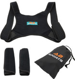 Rugbrace - Rug Corrector voor houding en correctie van rug, schouder en nek - Postuur Corrector inc. Okselpads - Schouderbrace Zwart