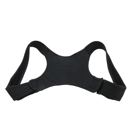 Rugbrace - Rug Corrector voor houding en correctie van rug, schouder en nek - Postuur Corrector inc. Okselpads - Schouderbrace Zwart