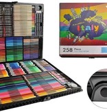 XXL Professional colored pencils - Drawing box 288 pieces - Coloring box - Pencil box-Drawing set - Marker box -Drawing case - Drawing set - Drawing case - Drawing set for children and adults