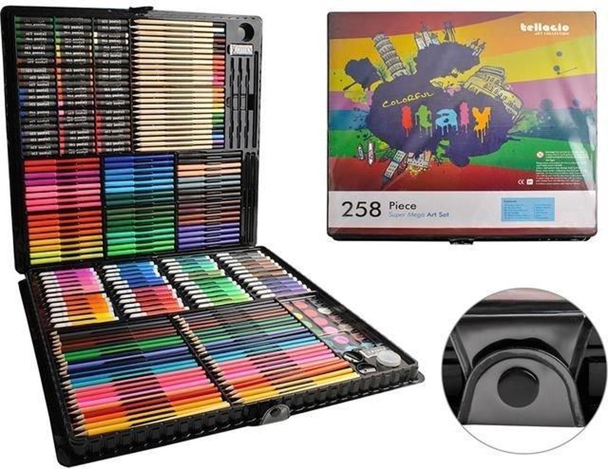 258 pieces art box set color