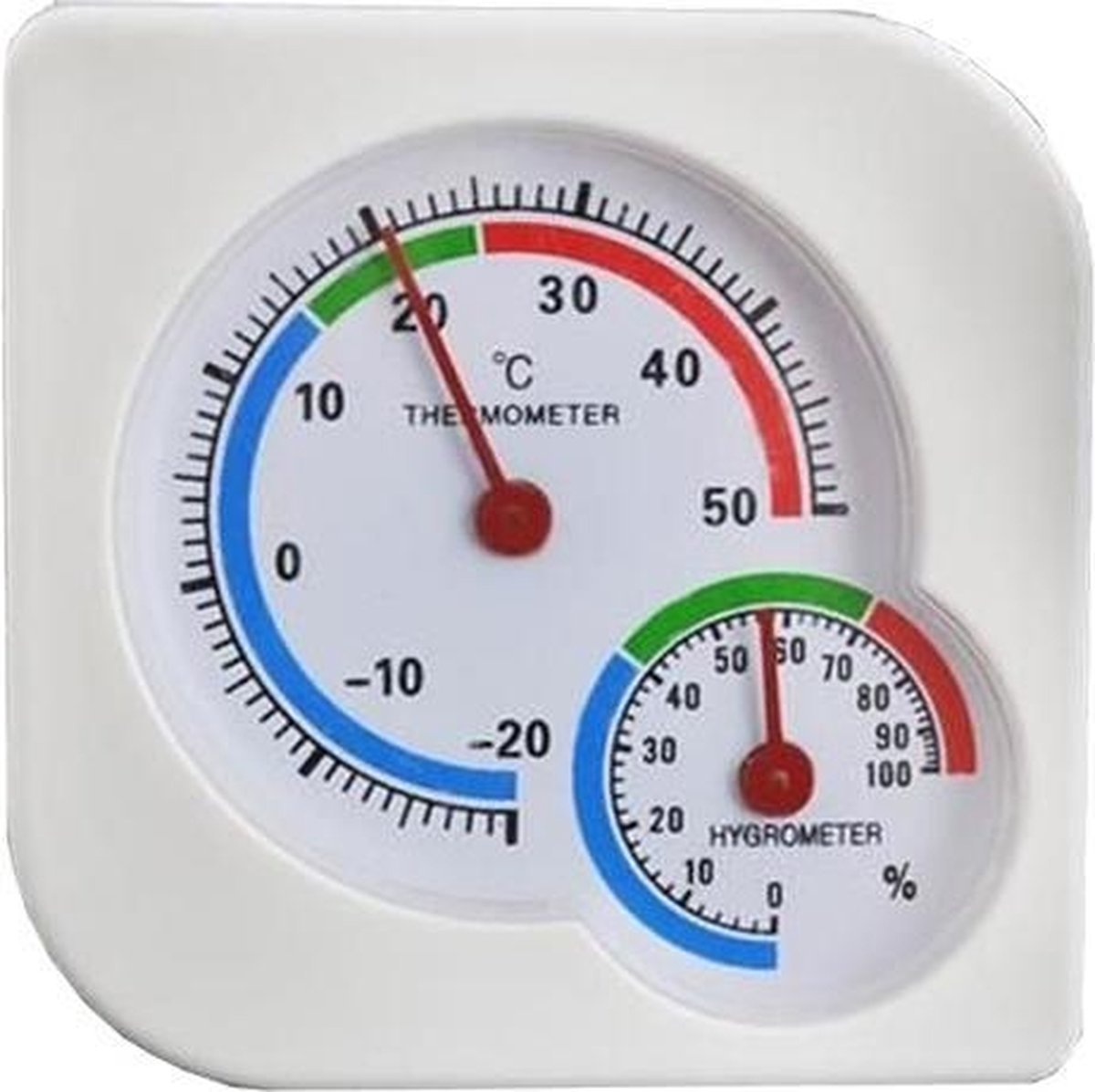 Thermometer/Hygrometer Analog - Innen und Außen - Weiß 