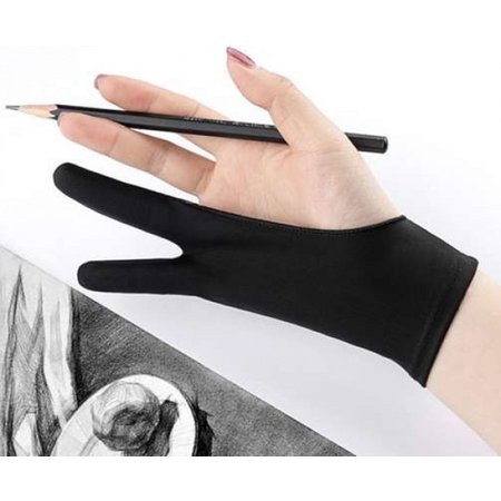 Tablet Zeichenhandschuh – Schwarz – iPad Tablet Handschuh – Zeichenkünstler Handschuh – Wacom Zeichen Tablet Handschuh