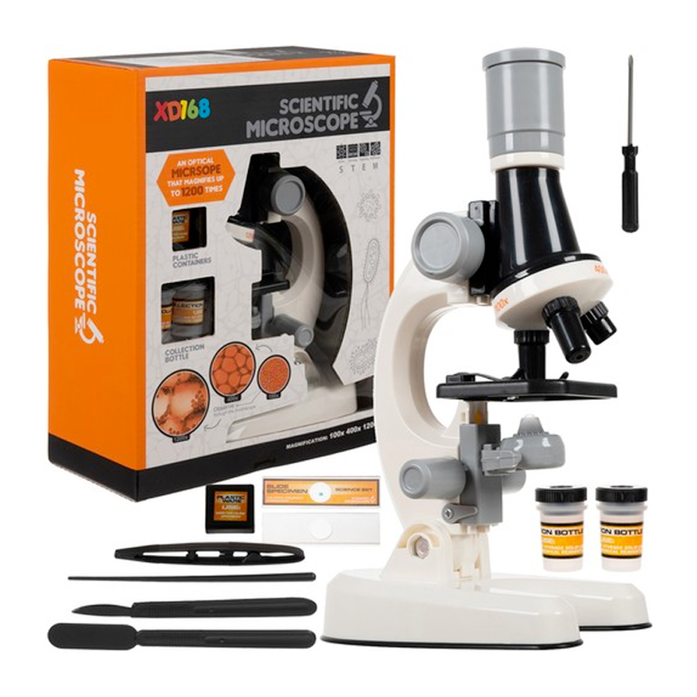 Microscoop Voor Kinderen Junior Wetenschap Microscoop Educatief Tot X1200 LED Verlichting Leerzaam K