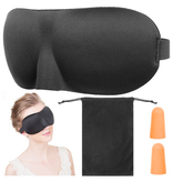 Schlafmaske 3D ergonomisch - Augenmaske - Schlafbrille - Augenbinde - 100% Verdunkelung - Nachtmaske mit mitgelieferten Ohrstöpseln