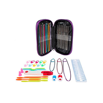 50-Piece Ergonomic Crochet Hook Set - Knitting Needle Kit - Ergonomic Crochet Hook Set with Various Accessories