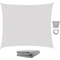Luxe Schaduwdoek 4 x 3 kleur grijs / zonnescherm/ zonwerend/ water bestendig en UV-beschermend