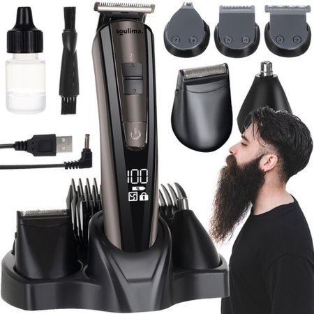 Soulima Professionele Draadloze Tondeuse Mannen - Complete Set - Baardtrimmer - USB oplaadbaar