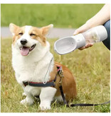 Purlov 3-in-1-Wasserflasche – Hunde- oder Katzenwasserflasche mit Futteraufbewahrung und Trinknapf 200 ml Wasser/100 ml Futter oder Snacks
