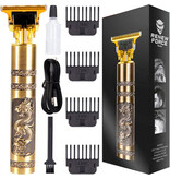 Professional barber hair and beard trimmer 'Dragon' - USB rechargeable - 1,400mAh battery - with accessories