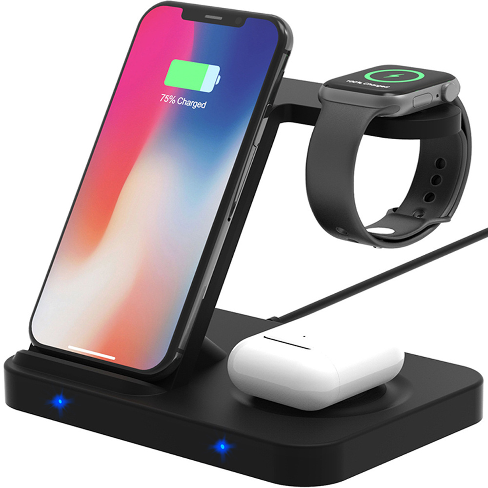 Wireless Charging Station voor iPhone, Watch, Airpods-Smartphone, Smartwatch, Buds