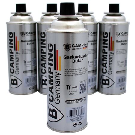 B-Camping Gaspatroon Gasfles Butaan 227g voor Camping Gasfornuizen en Gasbranders