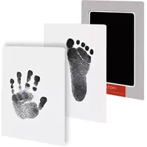 Baby Footprint and Handprint Black Inkprint Foot Handprint