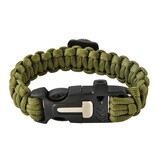 Paracord Armband Army Green 5in1 Tool Survival Out