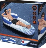 Hydro Force Floating Lounge Bed Float Lounger Single – 191 x 107 cm – Pool-Luftmatratze – Blau/Weiß
