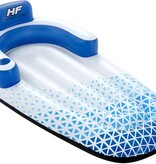 Hydro Force Floating Lounge Bed Float Lounger Single – 191 x 107 cm – Pool-Luftmatratze – Blau/Weiß