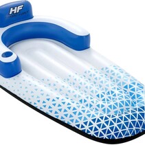 Hydro Force Floating Lounge Bed Float Lounger Single - 191 x 107 cm - Pool Air Mattress - Blue/White