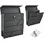 Malatec letterbox - letterbox with newspaper roll - wall letterbox - anthracite