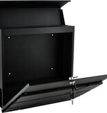 Malatec letterbox - letterbox with newspaper roll - wall letterbox - anthracite