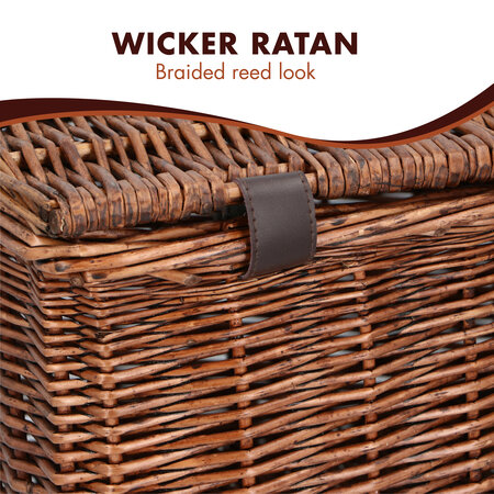 Bicycle Gear Bicycle basket/Baker's basket Reed - 30 liters - 45 x 30 x 25 cm