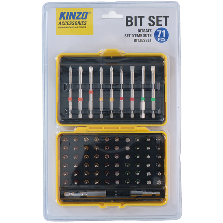 Kinzo Bitset - 71-delig - Duurzaam Staal - Handige Opbergdoos