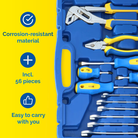 Kinzo Tool set in case 56 pieces