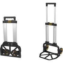 Foldable Hand Truck FXWT-705 - Max. 70KG - 41 x 40 x 104 CM - Tires for all terrain - Black/Silver