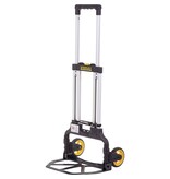 Stanley Zusammenklappbarer Sackkarre FXWT-705 – max. 70 kg – 41 x 40 x 104 cm – Reifen für jedes Gelände – Schwarz/Silber