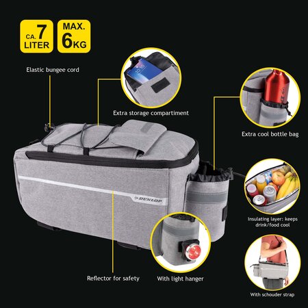 Dunlop Cooler bag for bicycle luggage carrier