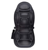 Dunlop Car Seat Massage Cushion with Heating Function - 4 Massage Motors and 1 Heating Element - Connection to Car Cigarette Lighter - Black